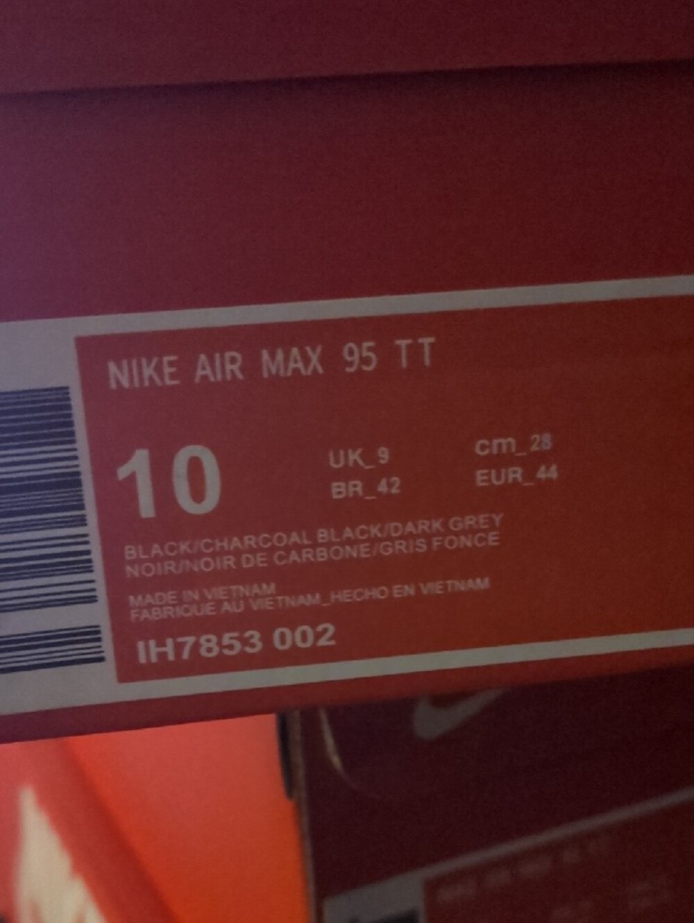 Nike Air Max 95 Black with Blue Accents Men's Size 10 New In Box! - Picture 10 of 10